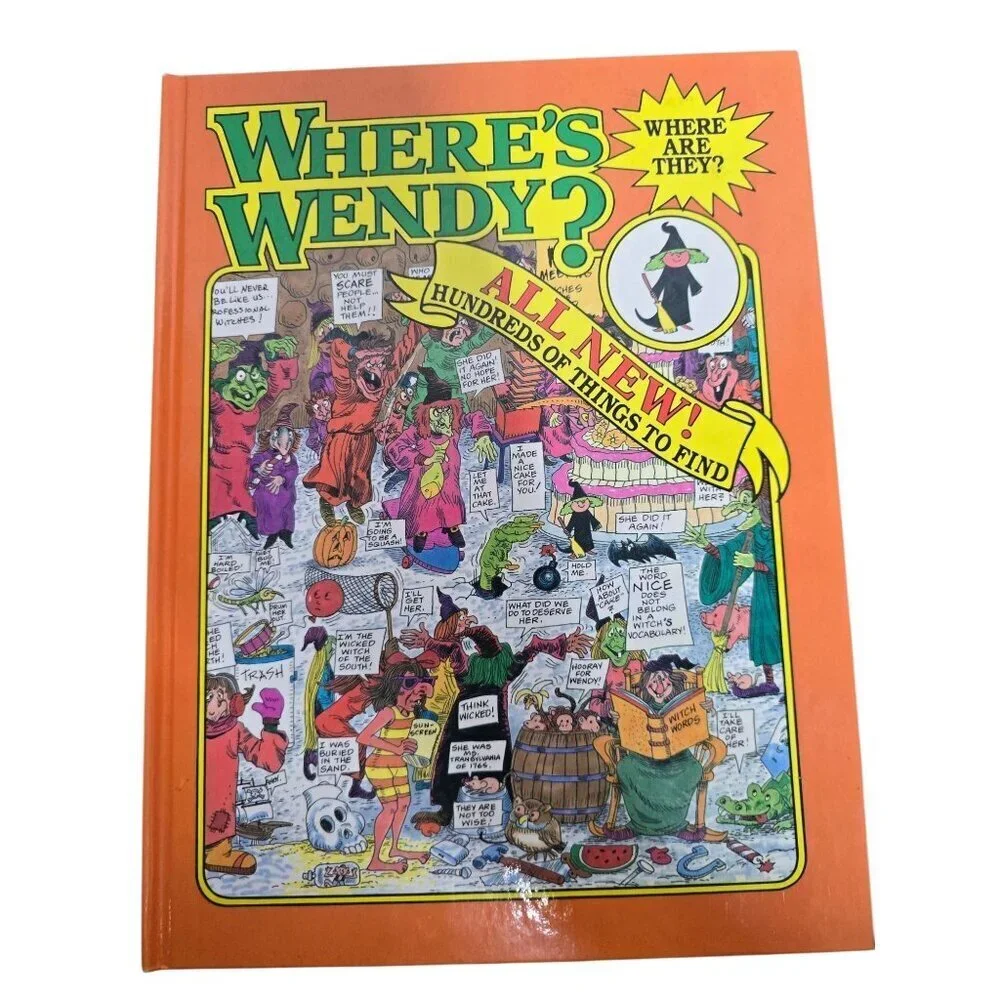 Vintage 90s Where's Wendy the Witch Search and Find Book